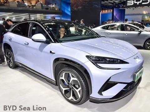 Чистый электрический внедорожник 2024 Byd Sea Lion 07 с дальностью 610 км и временем зарядки 0,42 часа